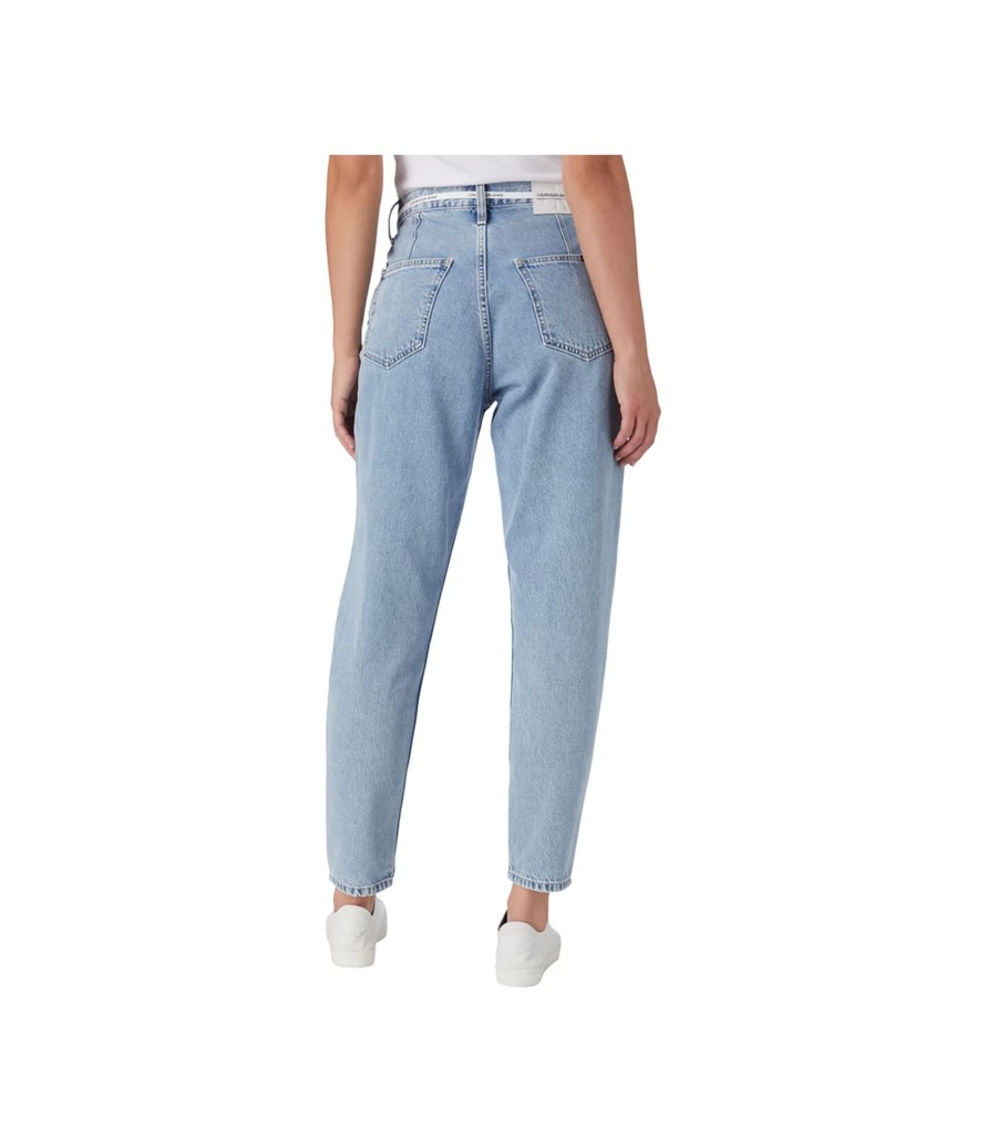 Donna Calvin Klein Jeans | Jeans Donna Mom Calvin Klein Con Cintura In Pizzo