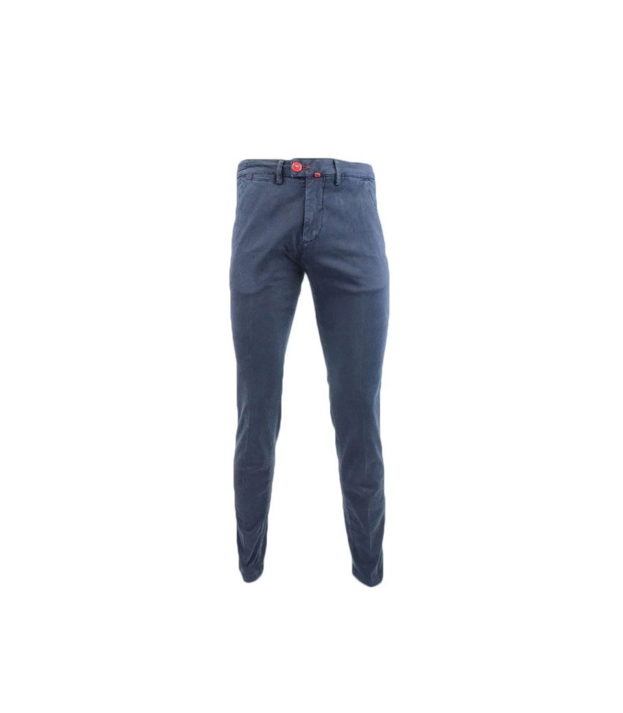 Uomo Baronio Pantaloni | Pantaloni Uomo Baronio Blu - W1780-Chino