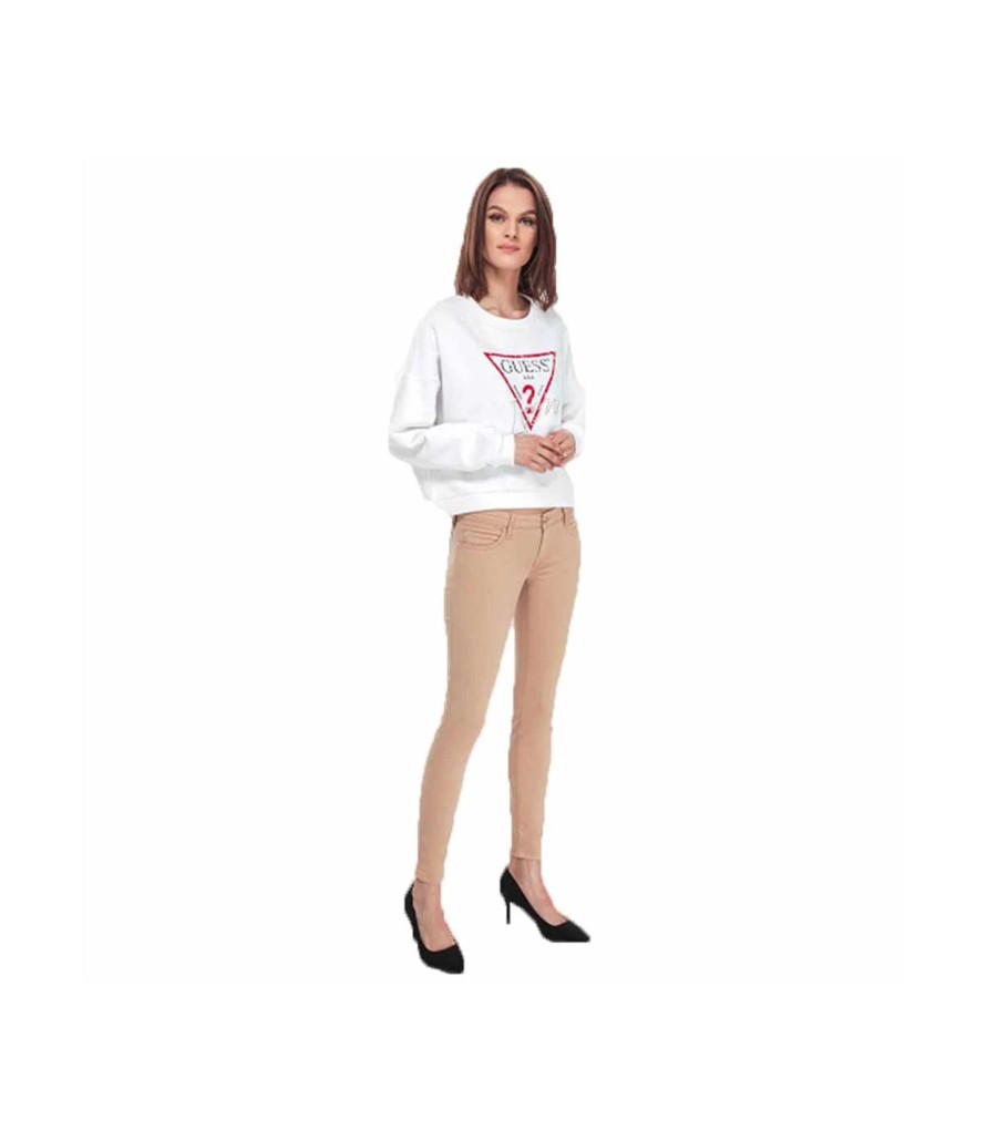 Donna Guess Pantaloni | Pantaloni Donna Guess Colore Beige - W91A41W77R7