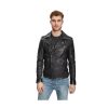 Uomo Gipsy Giubbotti | Giacca Biker Uomo Gipsy In Vera Pelle