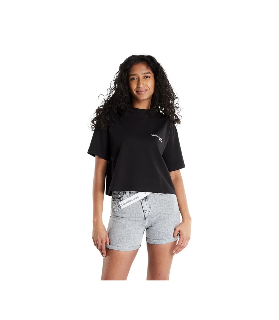 Donna Calvin Klein T-Shirt & Canotte | T-Shirt Cropped Donna Calvin Klein