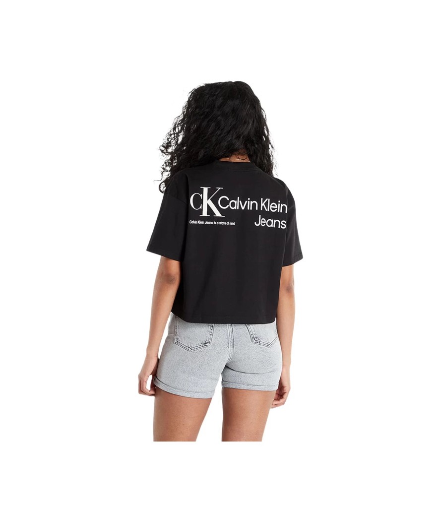 Donna Calvin Klein T-Shirt & Canotte | T-Shirt Cropped Donna Calvin Klein