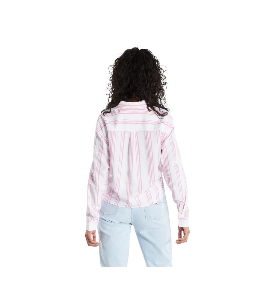 Donna Tommy Jeans Camicie Bluse Top | Camicia Di Lino Donna Tommy Jeans