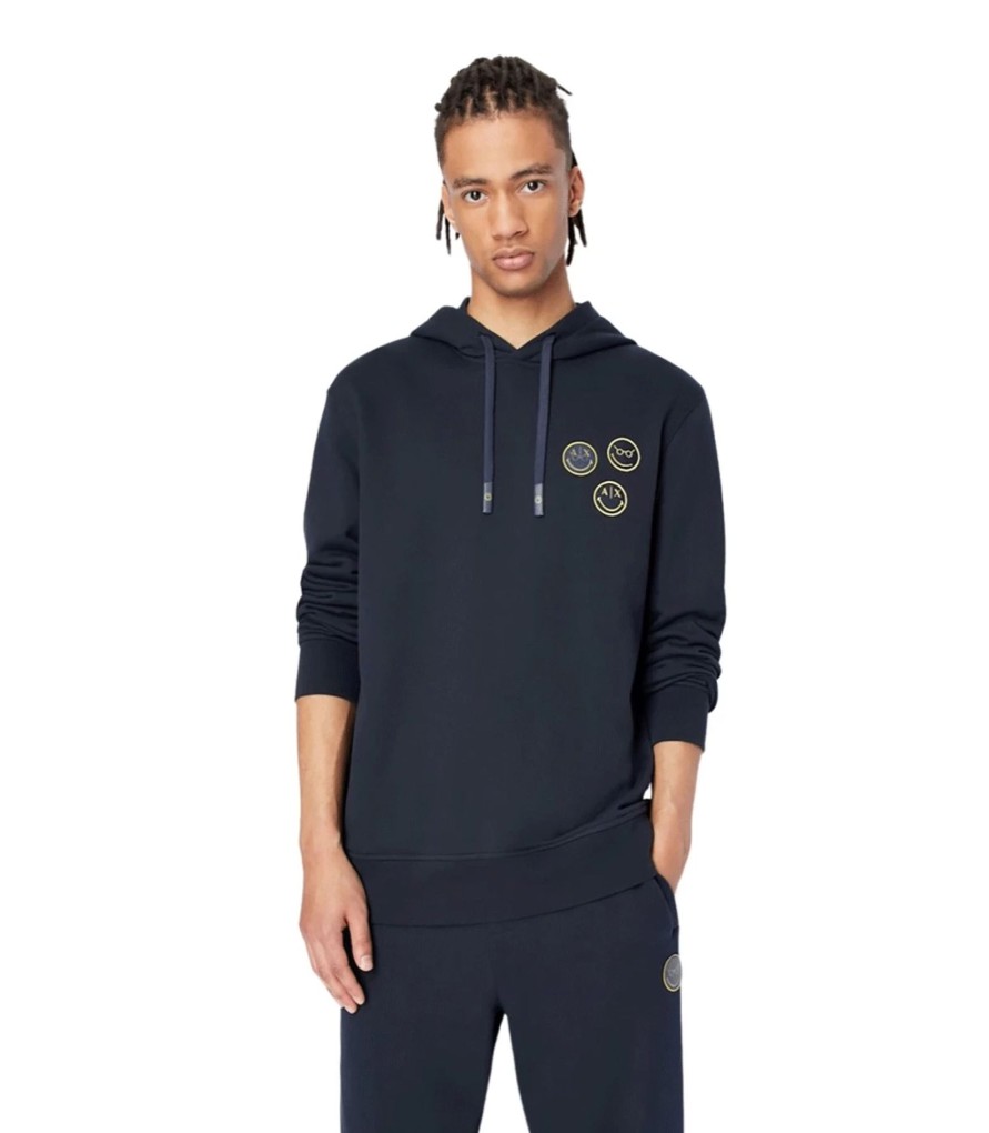 Uomo Armani Exchange Felpe | Felpa Uomo Con Cappuccio Armani Exchange