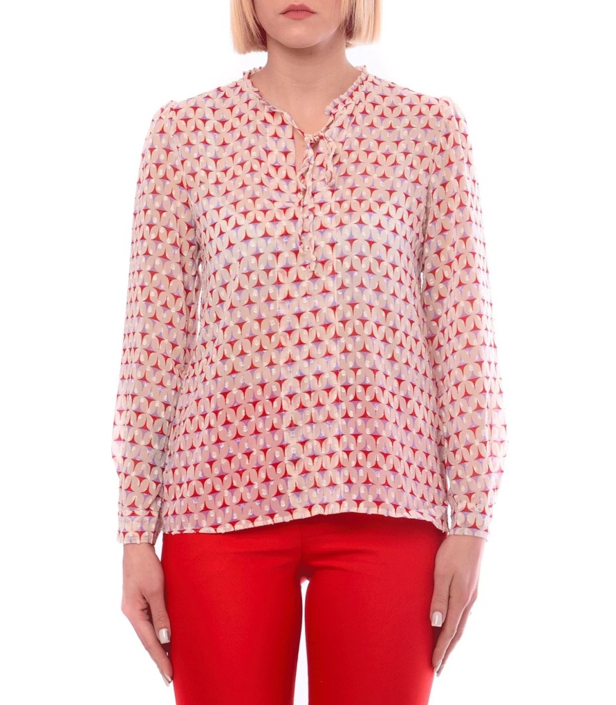 Donna Emme Marella Camicie Bluse Top | Blusa Donna In Plumetis Emme Marella