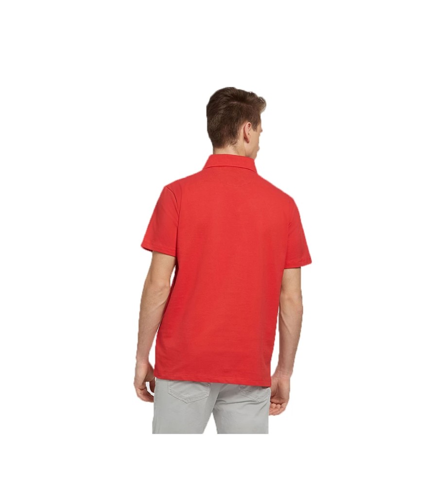 Uomo Trussardi T-Shirt & Polo | Polo Uomo Trussardi Blu Rosso Tulipano - 52T001131T000784