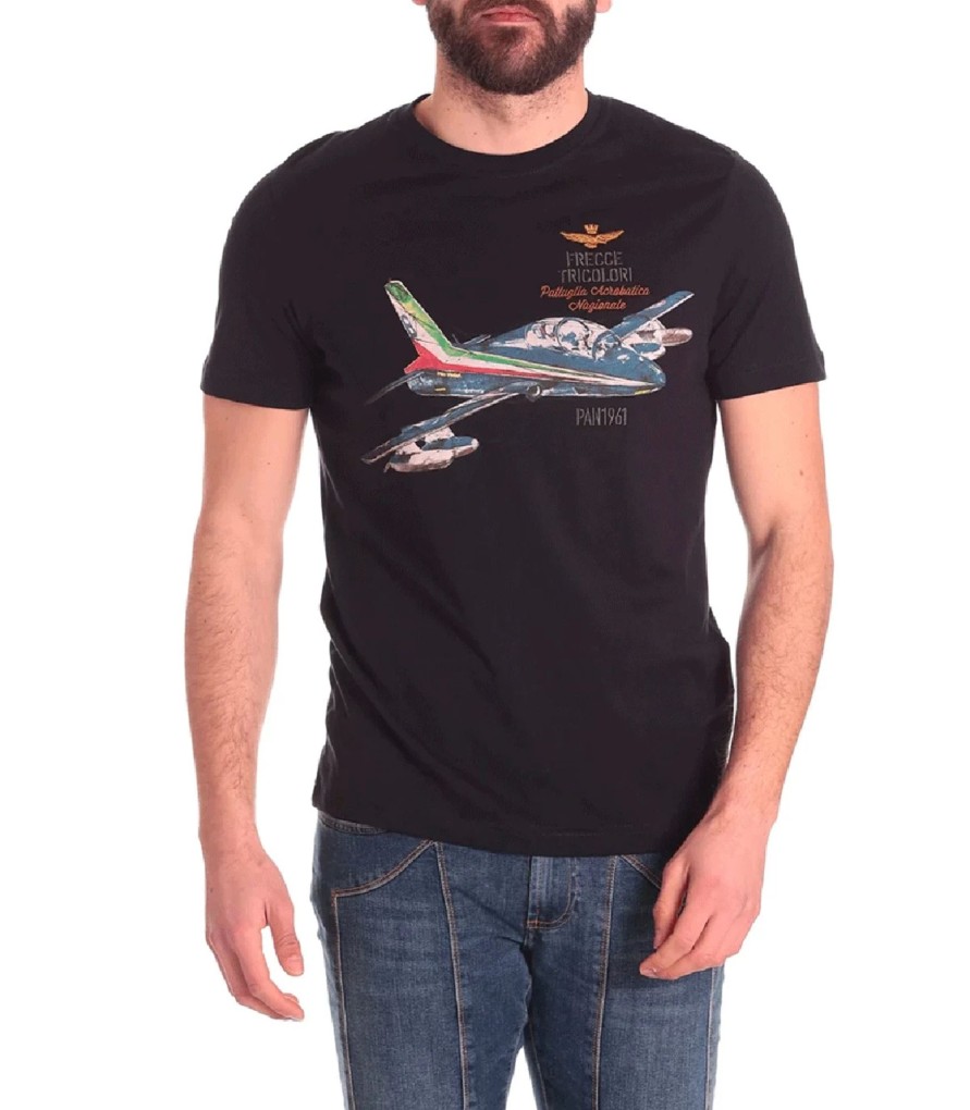 Uomo Aeronautica Militare T-Shirt & Polo | T-Shirt Uomo Aermacchi Mb 339 Aeronautica Militare