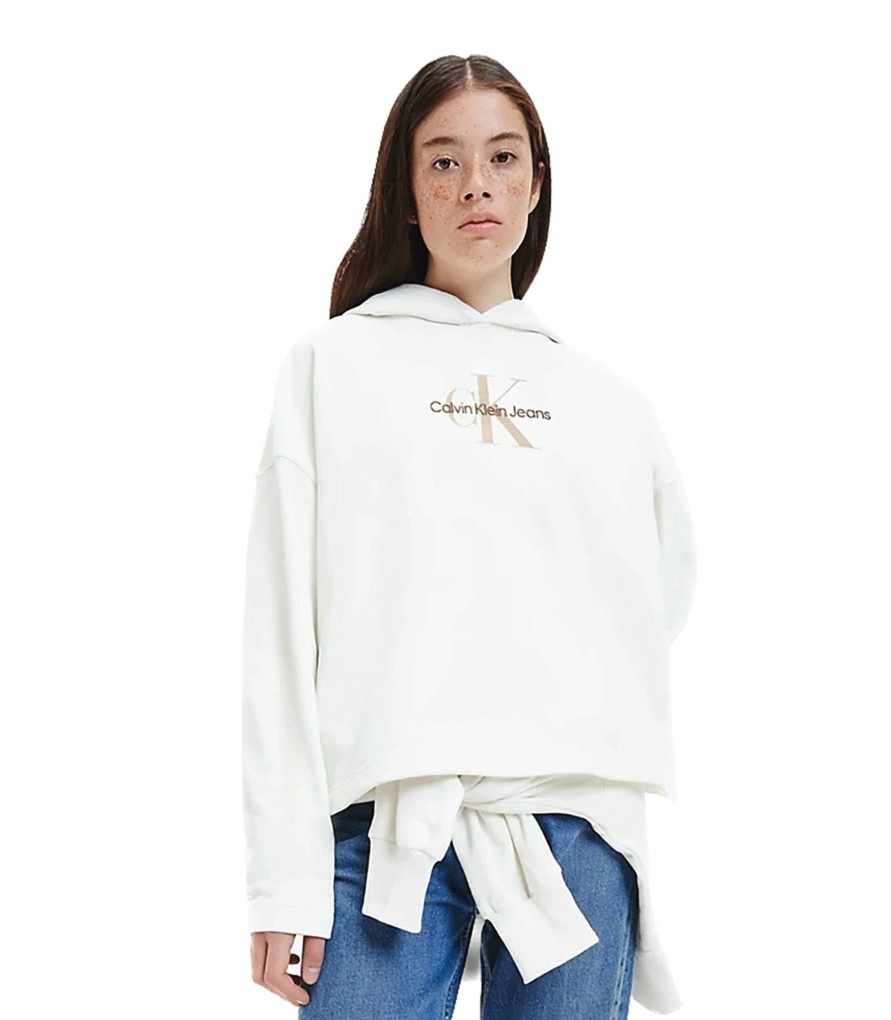 Donna Calvin Klein Felpe | Felpa Con Cappuccio Donna Calvin Klein