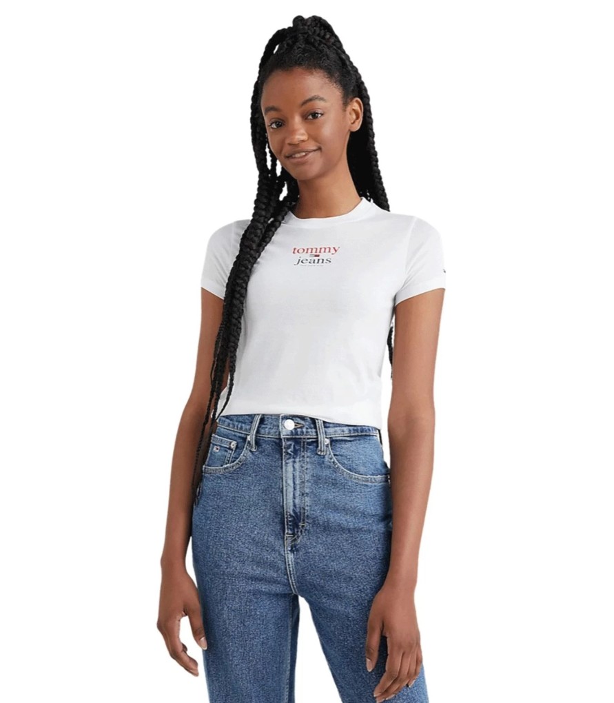 Donna Tommy Jeans T-Shirt & Canotte | T-Shirt Essential Donna Tommy Jeans