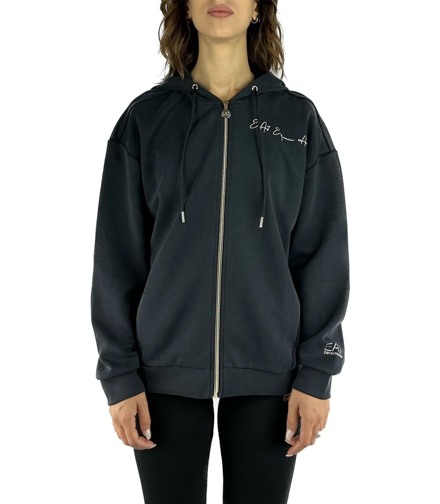 Donna EA7 Emporio Armani Felpe | Felpa Full Zip Donna Emporio Armani Ea7