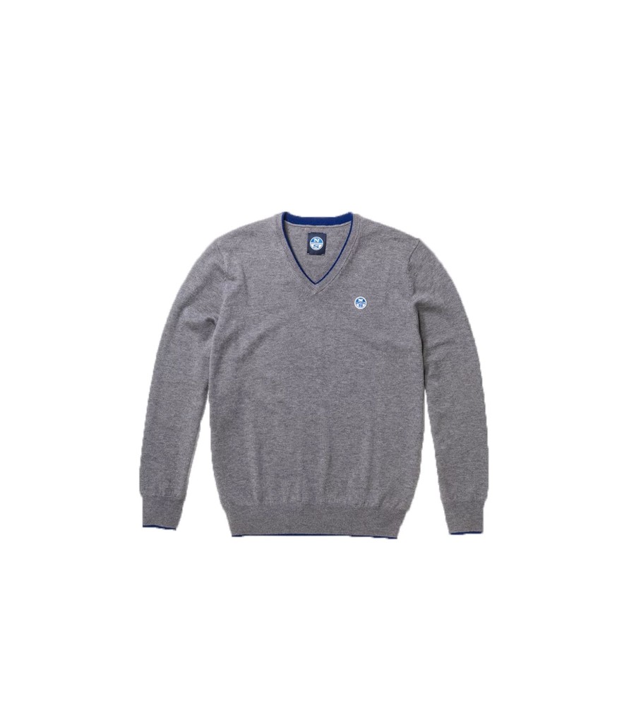 Uomo North Sails Maglieria | Maglione Uomo North Sails Blu Grigio - 699343000