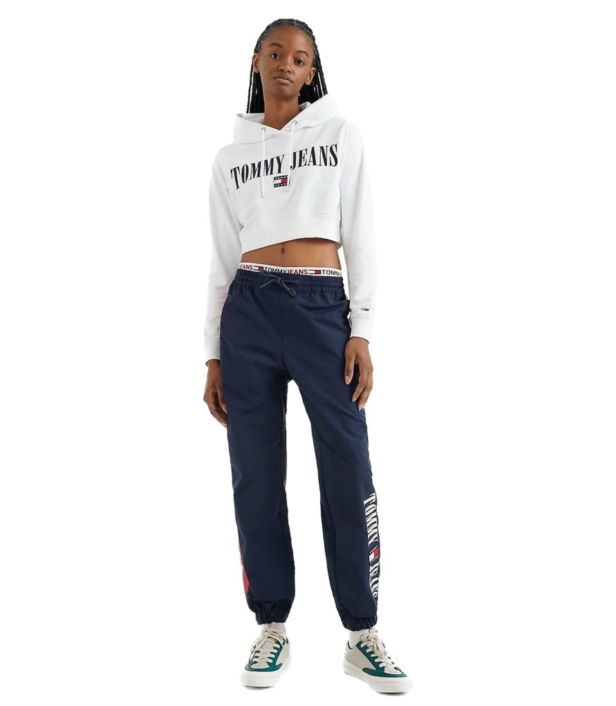 Donna Tommy Jeans Felpe | Felpa Crop Donna Tommy Jeans