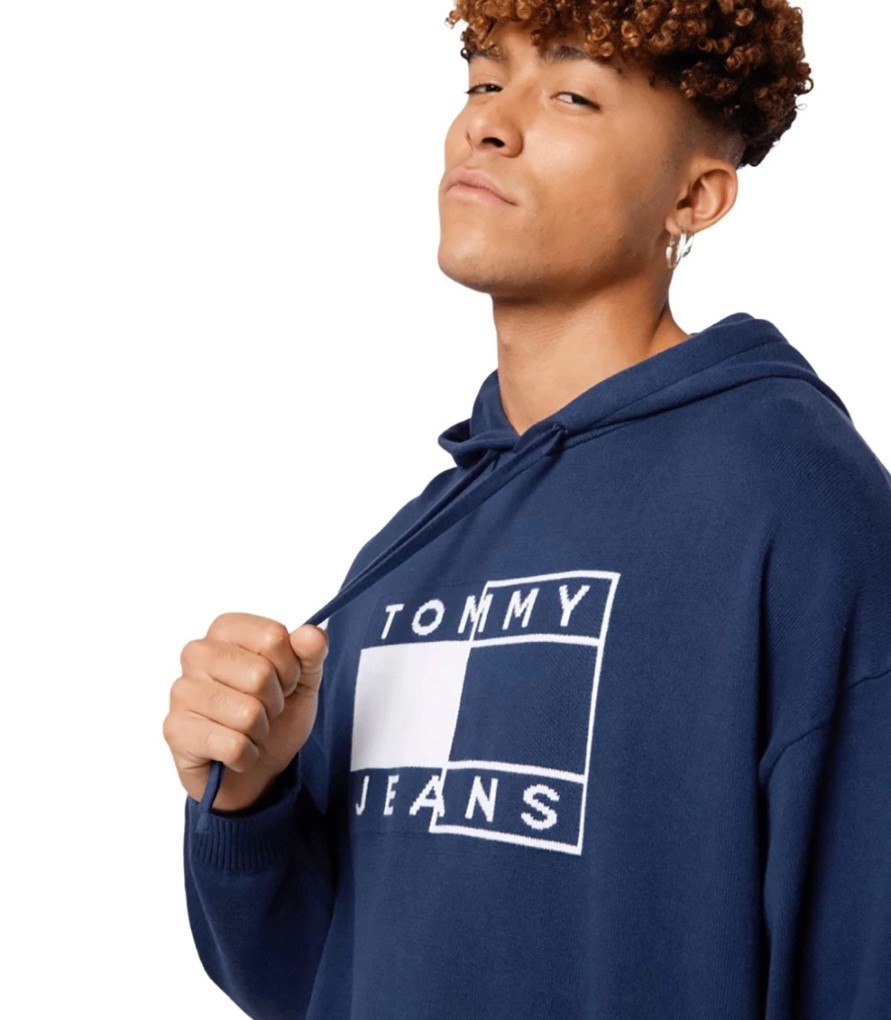 Uomo Tommy Jeans Felpe | Felpa Da Uomo Con Cappuccio Tommy Jeans