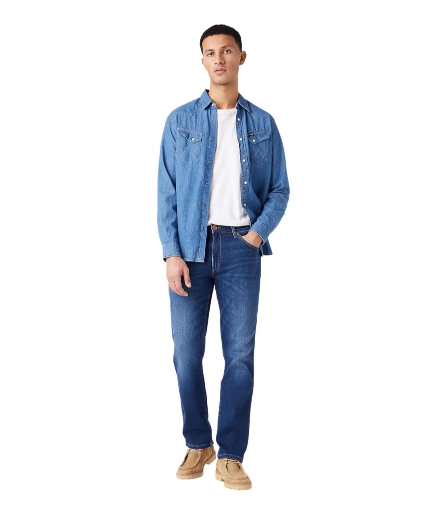 Uomo Wrangler Jeans | Jeans Uomo Wrangler Greensboro Low