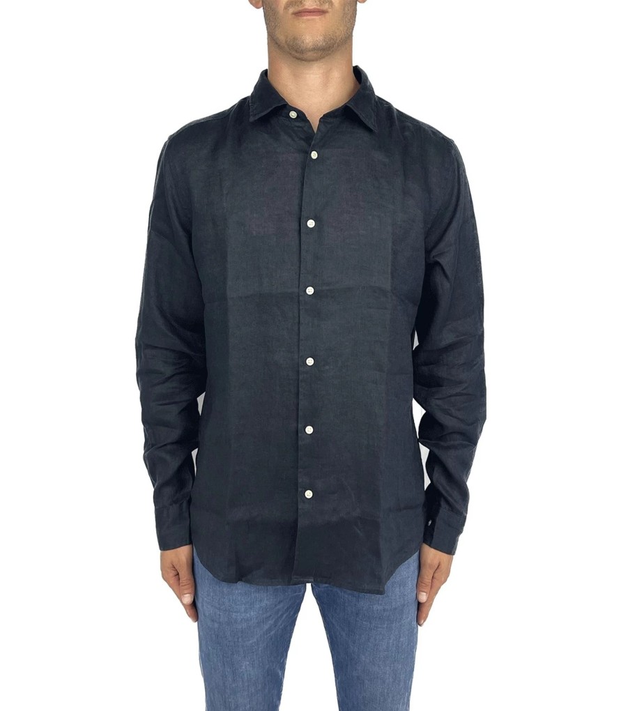 Uomo Union Clothing Camicie | Camicia In Lino Da Uomo Union