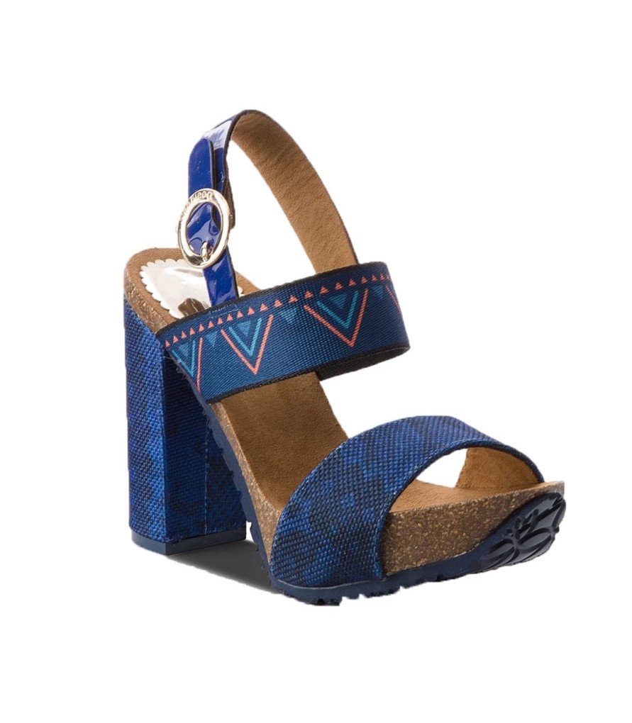 Donna Desigual Tacchi Alti | Sandali Donna Desigual Carioca Denim Beach Colore Blu - 18Sshf135106