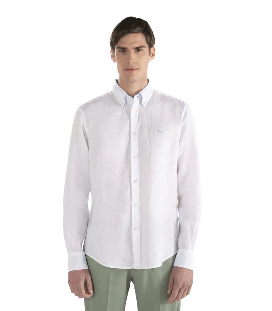 Uomo Harmont & Blaine Camicie | Camicia In Lino Uomo Harmont & Blaine