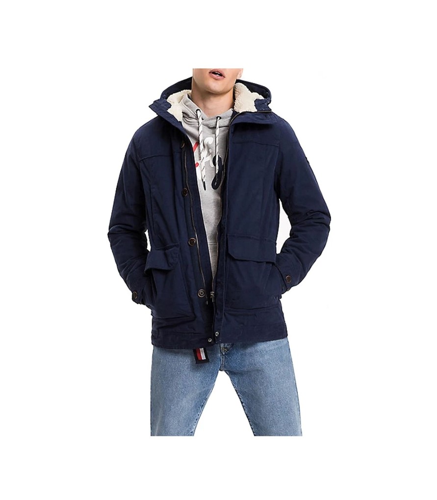 Uomo Tommy Jeans Giubbotti | Giaccone Uomo Tommy Hilfiger Blu - Dm0Dm02969