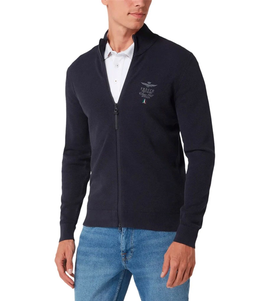 Uomo Aeronautica Militare Maglieria | Cardigan Uomo Aeronautica Militare